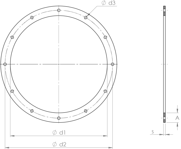 FA Flange — tehniline joonis