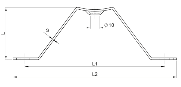 Legs for mounting bracket — tehniline joonis