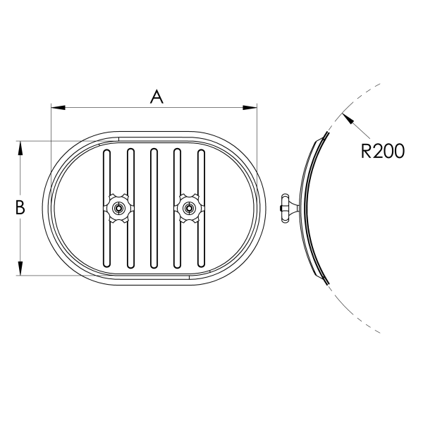 M inspection door for pipe — tehniline joonis