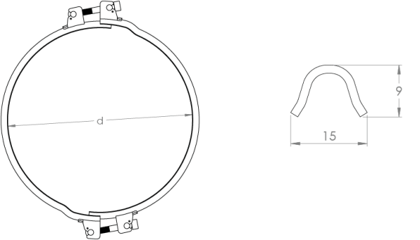 Pull ring — tehniline joonis