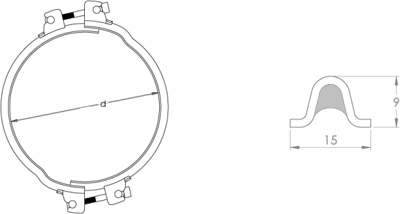 Pull ring with Terostat — tehniline joonis