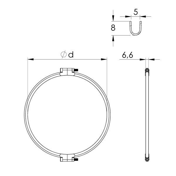 Slim ring — tehniline joonis