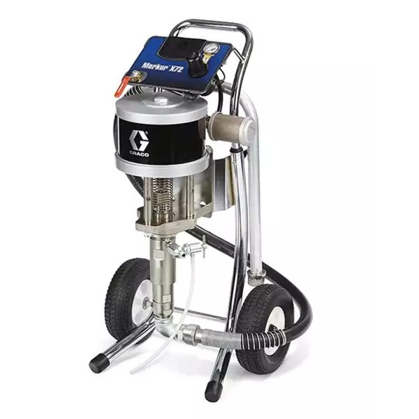 Graco Markur X72 õhuvaba värvipihusti käru ratastel manomeetri ja voolikuga