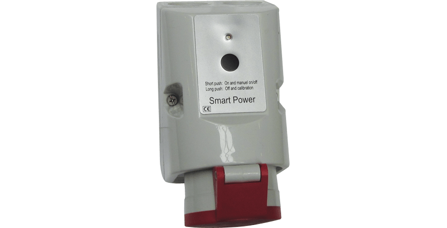 Hall Smart Power seinale paigaldatav tööstuslik pistikupesa punase kaitseklapiga ja juhtnupuga