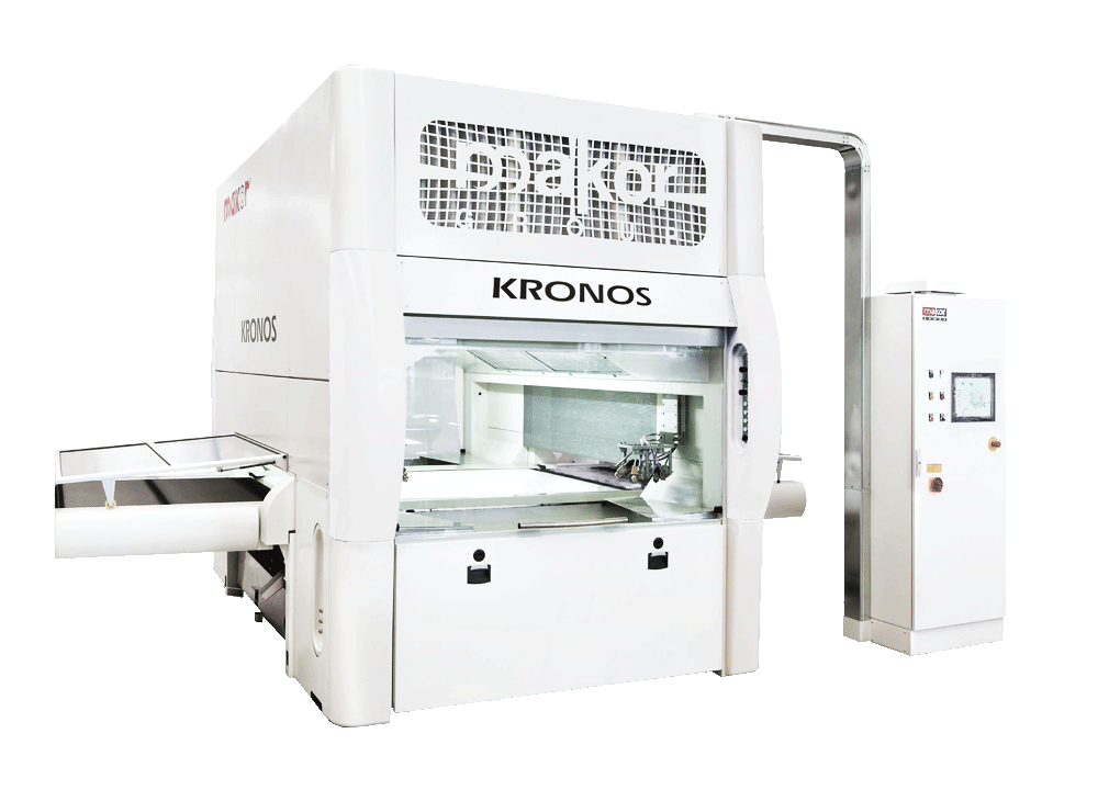 KRONOS tööstuslik CNC-viimistlusseade juhtpaneeli ja söötelauaga metallitöötluseks