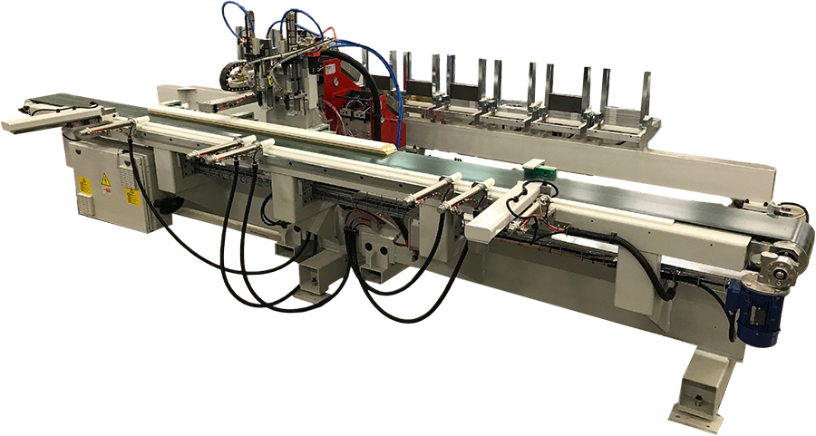 Automaatne CNC-liin puitpaneelide furnituuri paigaldamiseks konveieri ja pneumaatiliste seadmetega